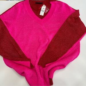 Women’s Pink and Red Colorblock Lane Bryant Sweater